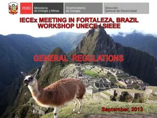 IECEx MEETING IN FORTALEZA, BRAZIL WORKSHOP UNECE / SIEEE