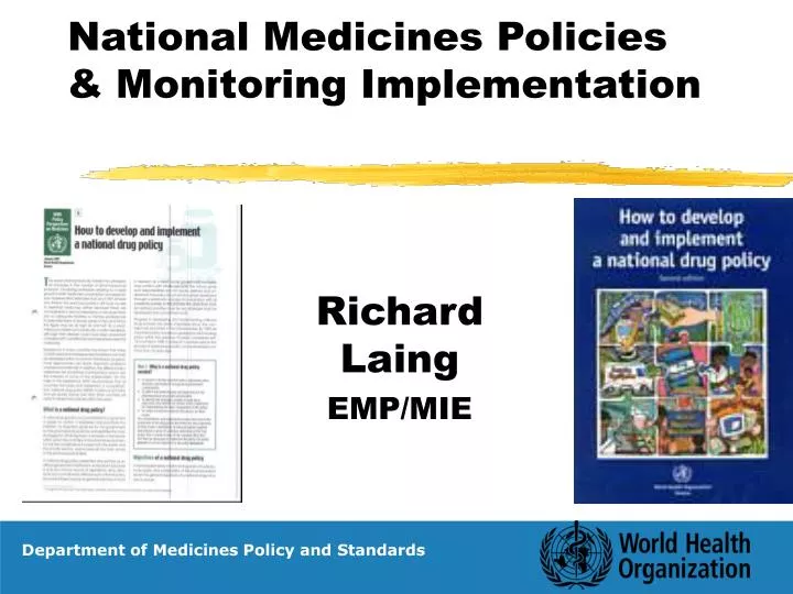 national medicines policies monitoring implementation