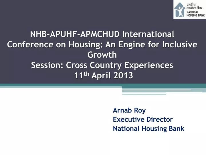 arnab roy executive director national housing bank