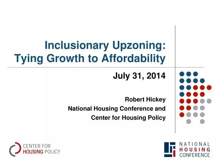 inclusionary upzoning tying growth to affordability