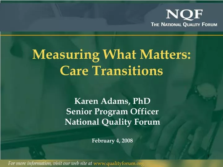 measuring what matters care transitions