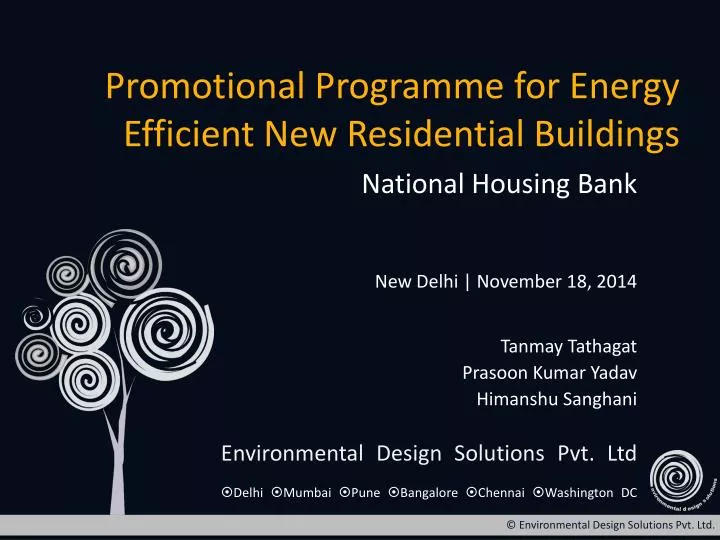 promotional programme for energy efficient new residential buildings