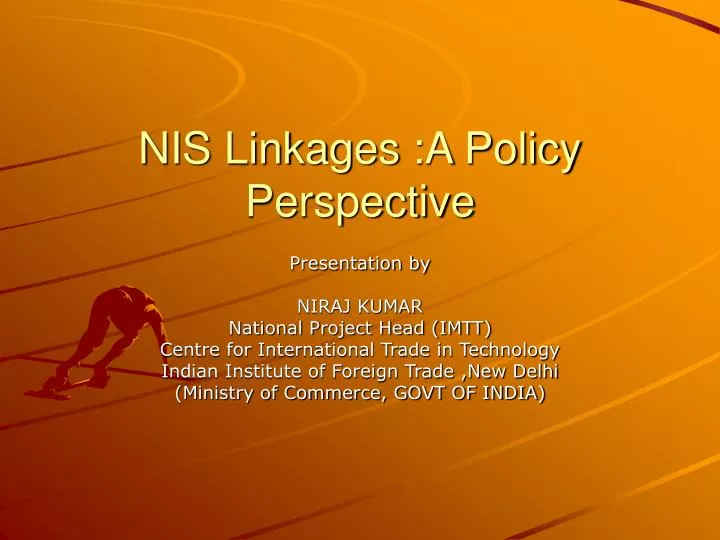 nis linkages a policy perspective