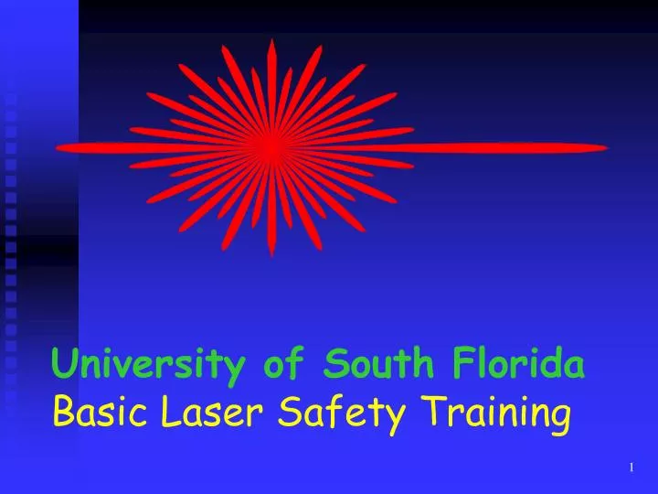 university of south florida basic laser safety training