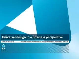Universal design in a business perspective