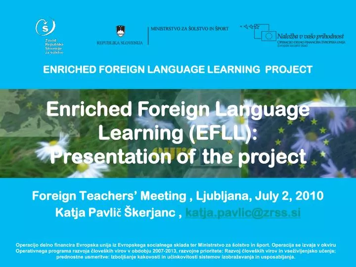enriched foreign language learning project