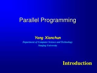 Parallel Programming