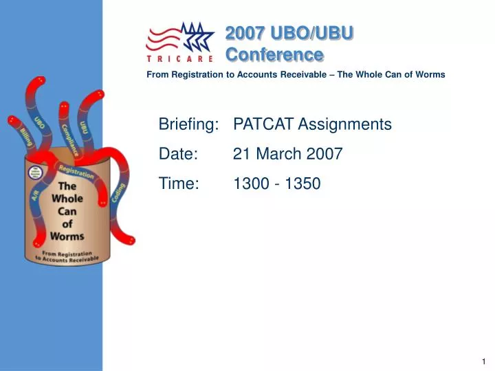 briefing patcat assignments date 21 march 2007 time 1300 1350