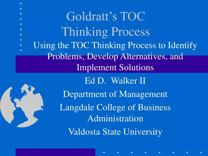 goldratt s toc thinking process