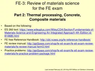 FE-3: Review of materials science for the FE exam