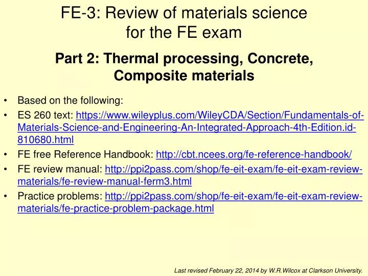 fe 3 review of materials science for the fe exam