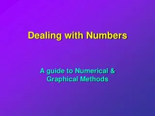Dealing with Numbers