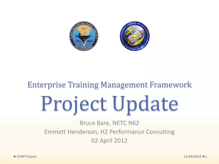 enterprise training management framework project update