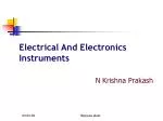 Electrical And Electronics Instruments - slide 1