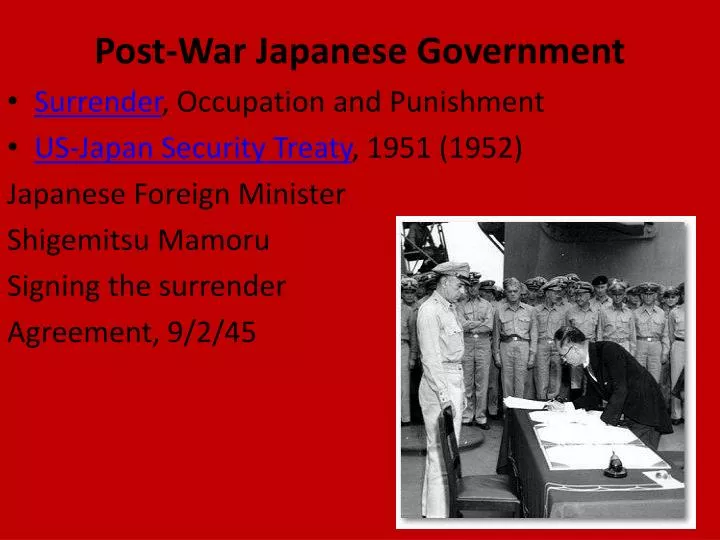 post war japanese government