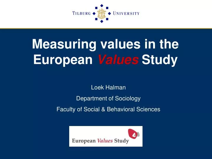 measuring values in the european values study