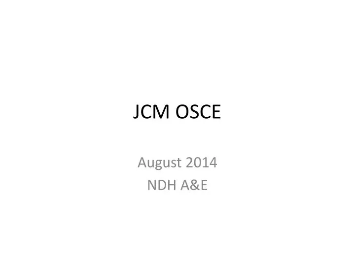 jcm osce