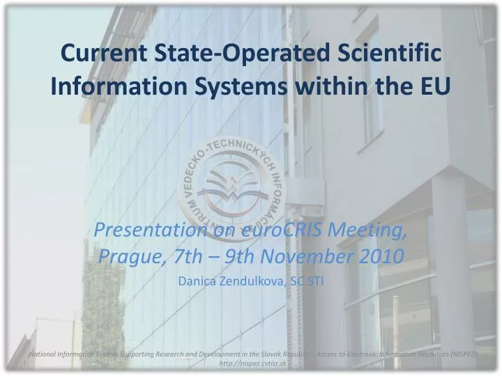 current state operated scientific information systems within the eu