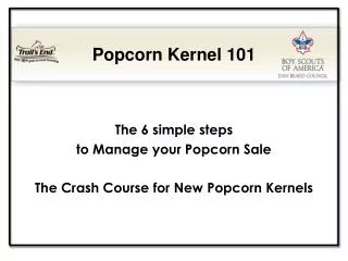 The 6 simple steps to Manage your Popcorn Sale The Crash Course for New Popcorn Kernels