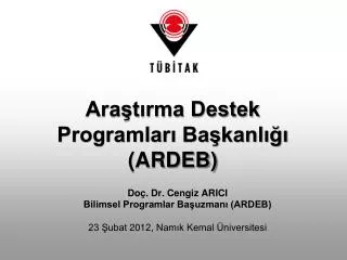 ara t rma destek programlar ba kanl ardeb