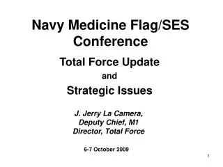 Navy Medicine Flag/SES Conference