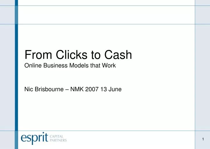 from clicks to cash online business models that work