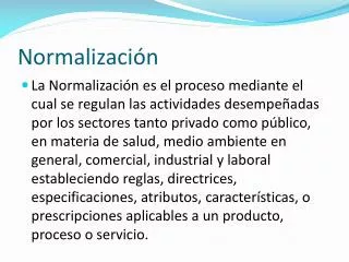 normalizaci n