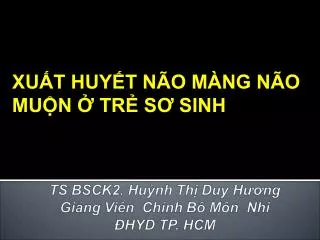 xu t huy t n o m ng n o mu n tr s sinh