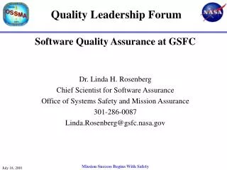 Quality Leadership Forum