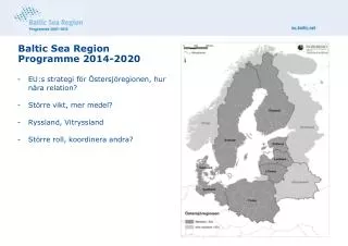 Baltic Sea Region Programme 2014-2020