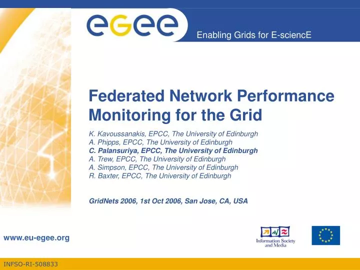 federated network performance monitoring for the grid
