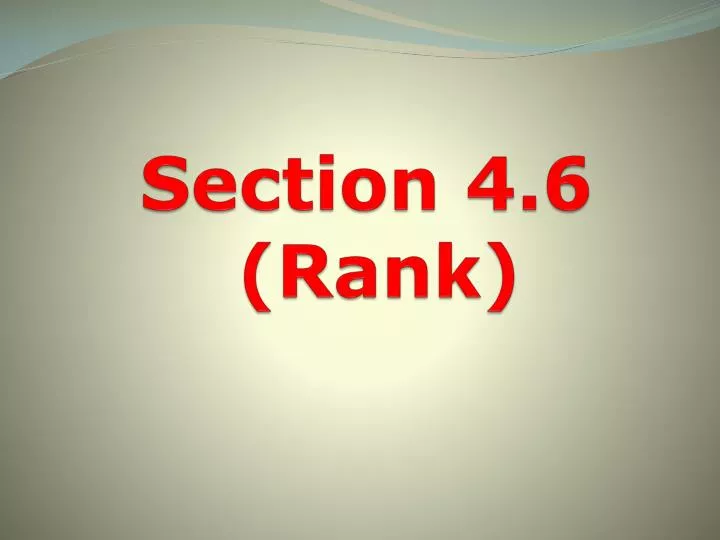 section 4 6 rank