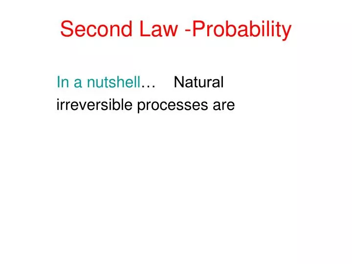 second law probability