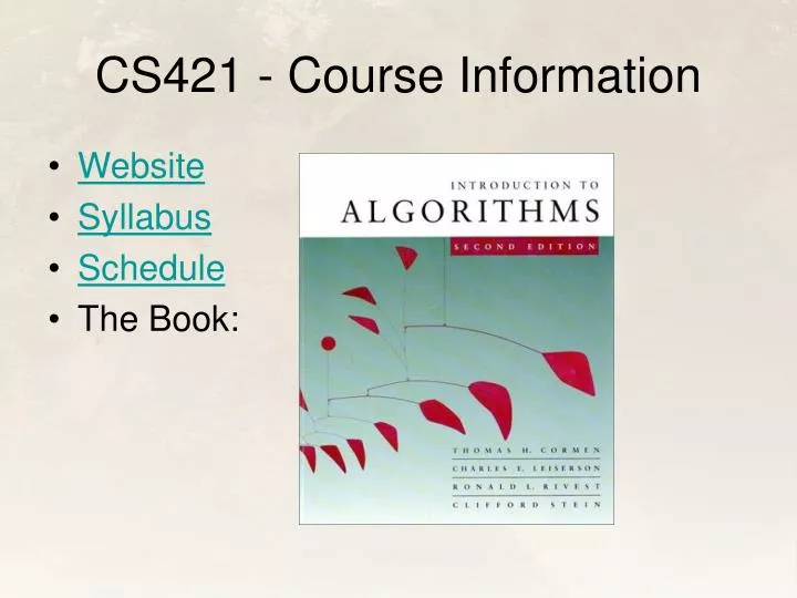 cs421 course information