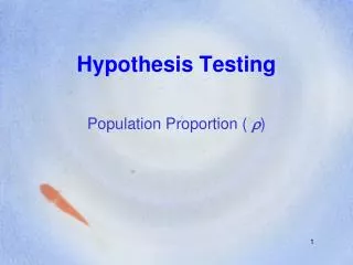 Hypothesis Testing