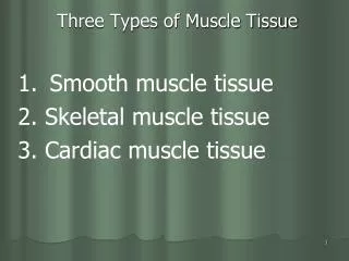 Three Types of Muscle Tissue