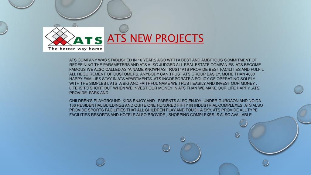 PPT - ATS new projects PowerPoint Presentation, free download - ID:6759721