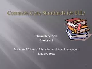 Common Core Standards for ELLs
