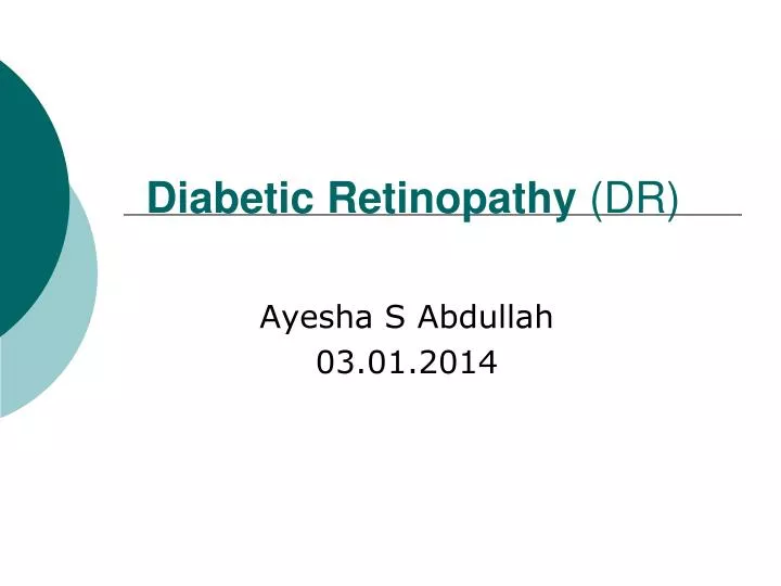 diabetic retinopathy dr