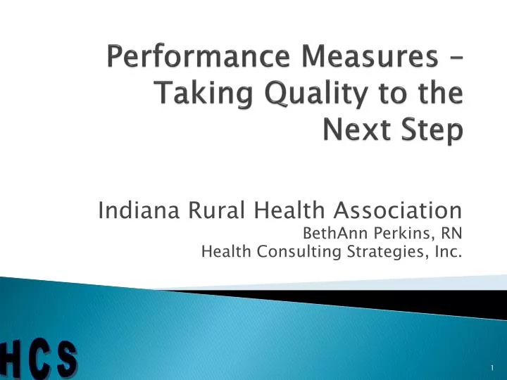 performance measures taking quality to the next step