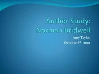 Author Study: Norman Bridwell