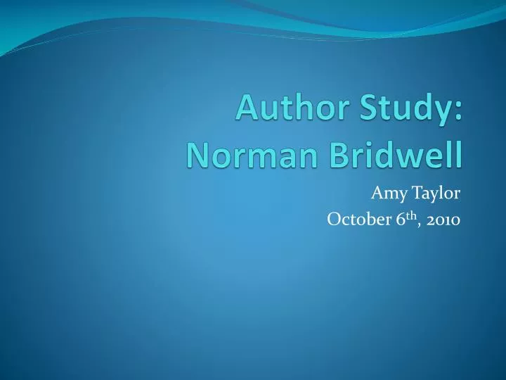 author study norman bridwell