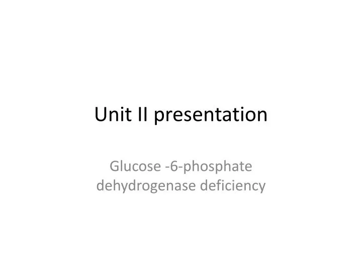unit ii presentation
