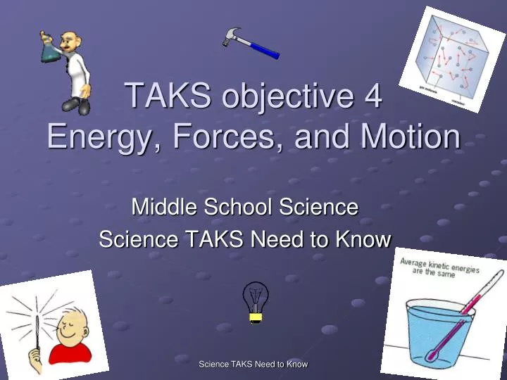 taks objective 4 energy forces and motion
