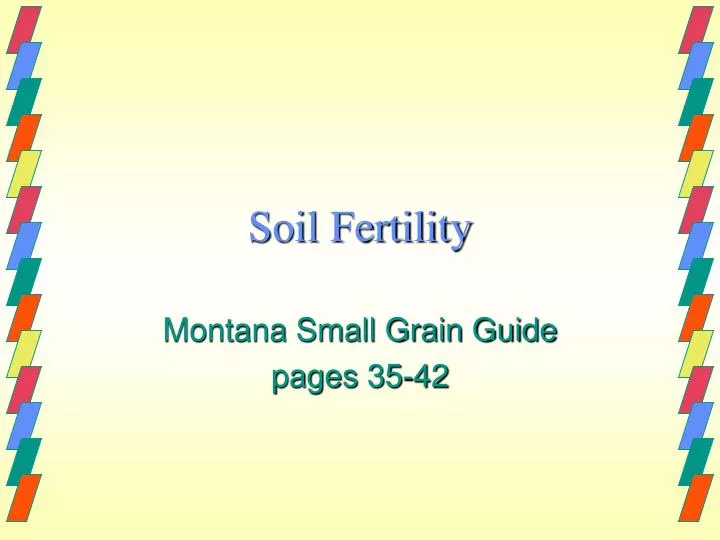 soil fertility