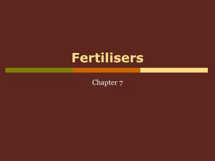fertilisers