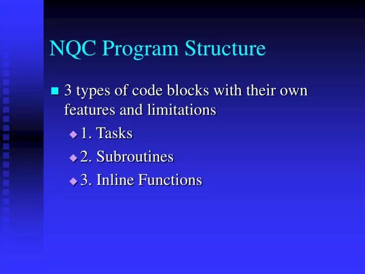 nqc program structure