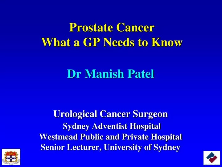 prostate cancer what a gp needs to know