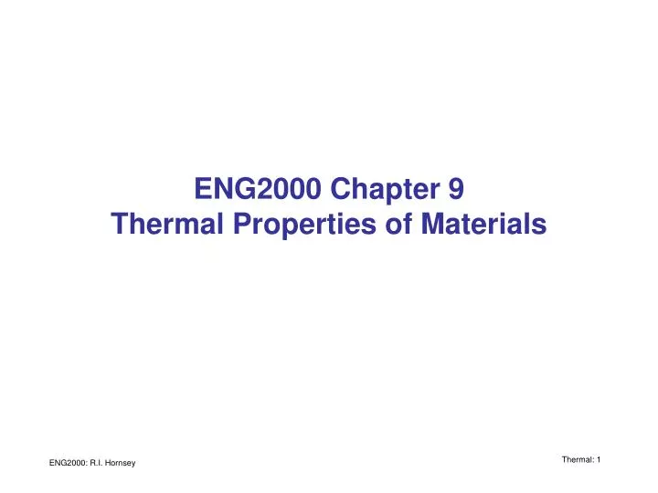 eng2000 chapter 9 thermal properties of materials