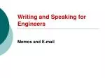 Writing and Speaking for Engineers